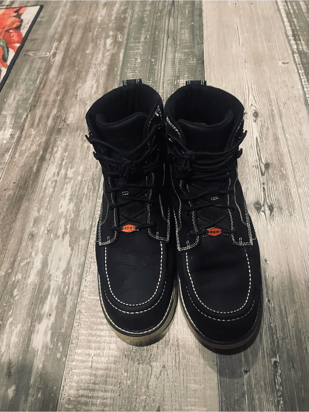 BRUNT Men's Marin Unlined Soft Toe Black Work Boots Sz 12 W / EE